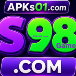 S98Game feature logo image with purple green style and APKs01.com branding background